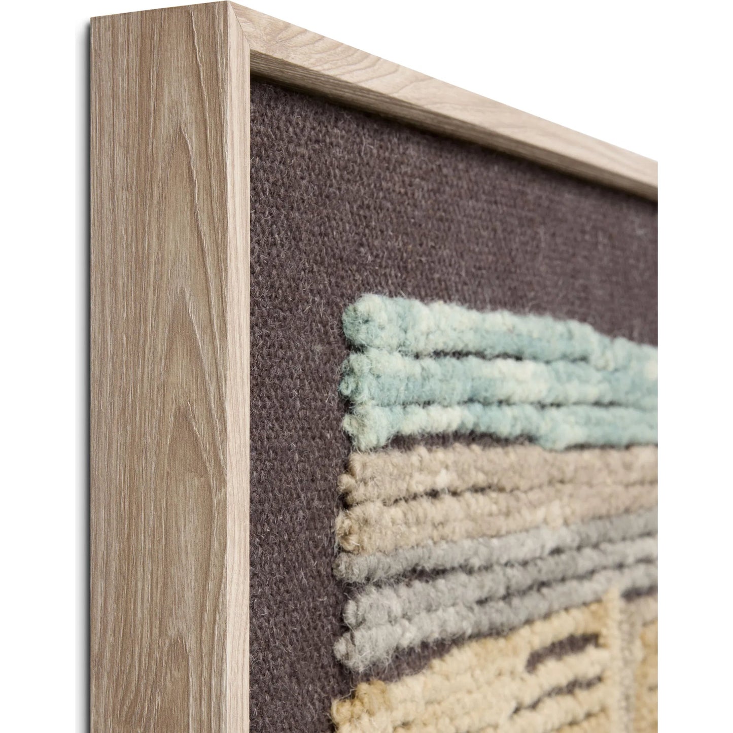 002 SI-2527142 | Closeup | Bisect Wall Decor by Loloi in blue, gold. Made from 100% wool in a traditional style.