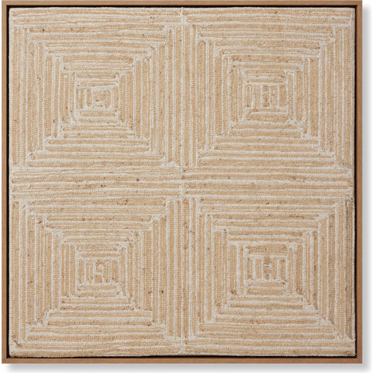STYLQ Wall Decor by Loloi in beige, gold. Made from jute, wool in a unique style.