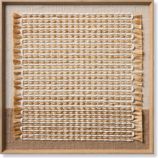 Shena Wall Decor by Loloi in beige, brown. Made from jute, cotton, wool in a unique style.