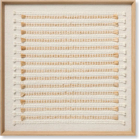 Sherw Wall Decor by Loloi in beige. Made from jute, cotton, wool in a unique style.