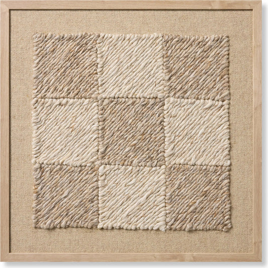Caballero Wall Decor by Loloi in beige, ivory. Made from 100% wool in a rustic style.