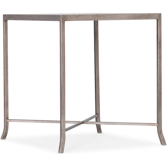 Lapilli End Table by Hooker Furniture in silver. Made from metal, stone veneer in a modern style.