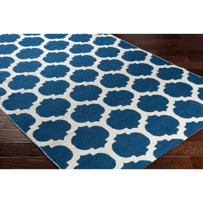 Faithful Rug - 12308 by Surya in blue, white. Made from face: 100% wool in a unique style.