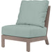 Laguna Outdoor Armless Club in Canvas Flax by Sunset West in browns. Made from aluminum in a modern style.