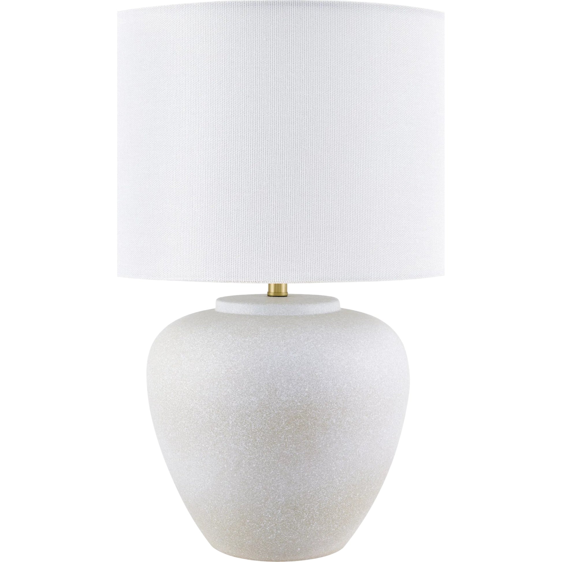 Awaroa Accent Table Lamp by Surya. Made from ceramic, linen, polyester in a transitional style.
