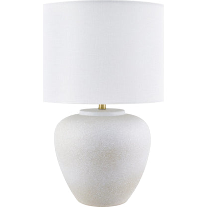 Awaroa Accent Table Lamp by Surya. Made from ceramic, linen, polyester in a transitional style.