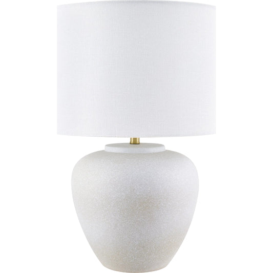 Awaroa Accent Table Lamp by Surya. Made from ceramic, linen, polyester in a transitional style.