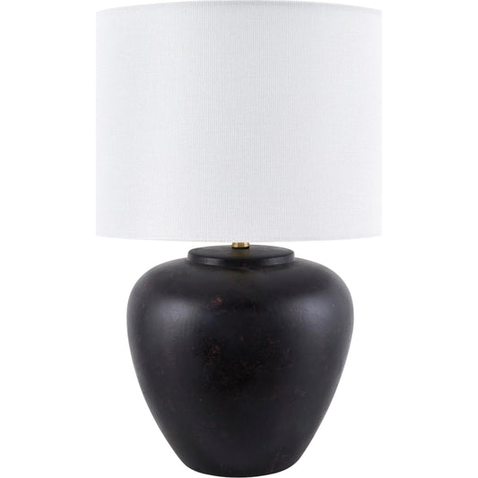 Awaroa Accent Table Lamp by Surya. Made from ceramic, linen, polyester in a transitional style.