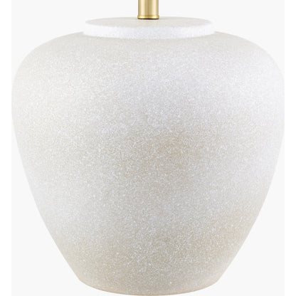 Awaroa Accent Table Lamp by Surya. Made from ceramic, linen, polyester in a transitional style.