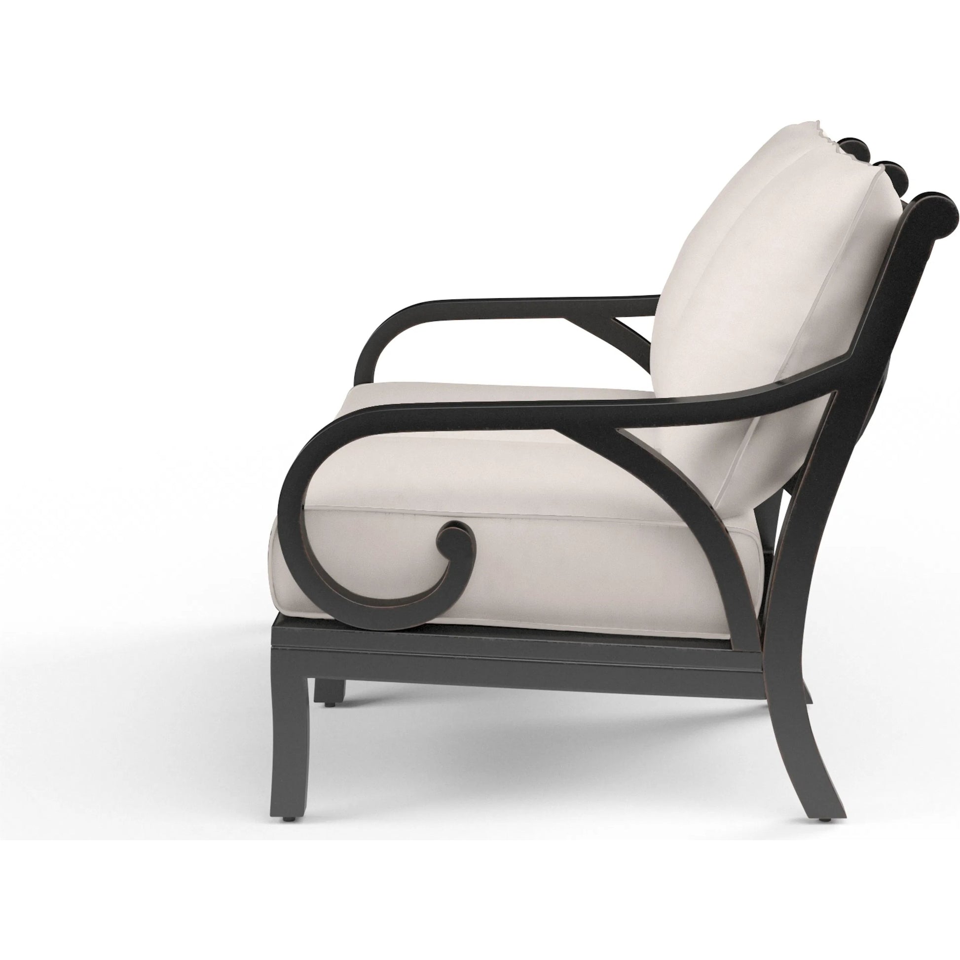 Monterey Outdoor Loveseat by Sunset West in browns. Made from aluminum in a cottage & farmhouse style.