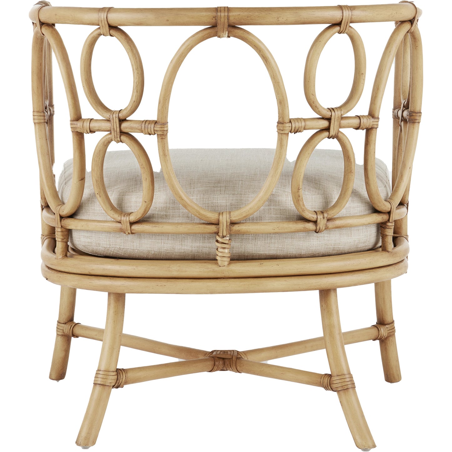 004 SI-1924220 | Additional Silo | Tegal Muslin Chair by Currey and Company in rattan, natural. Made from rattan, wood, leather, finn natural in a coastal style.