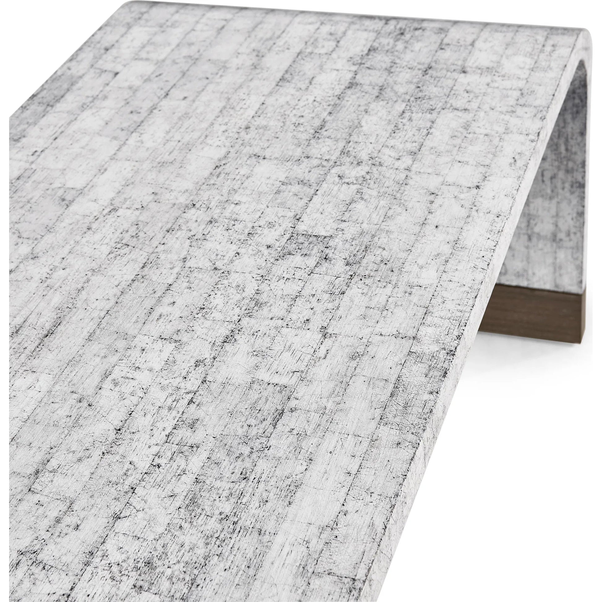 Gaia Rectangular Coffee Table by Jonathan Charles in white smoke eggshell. Made from egg shell in a modern style.
