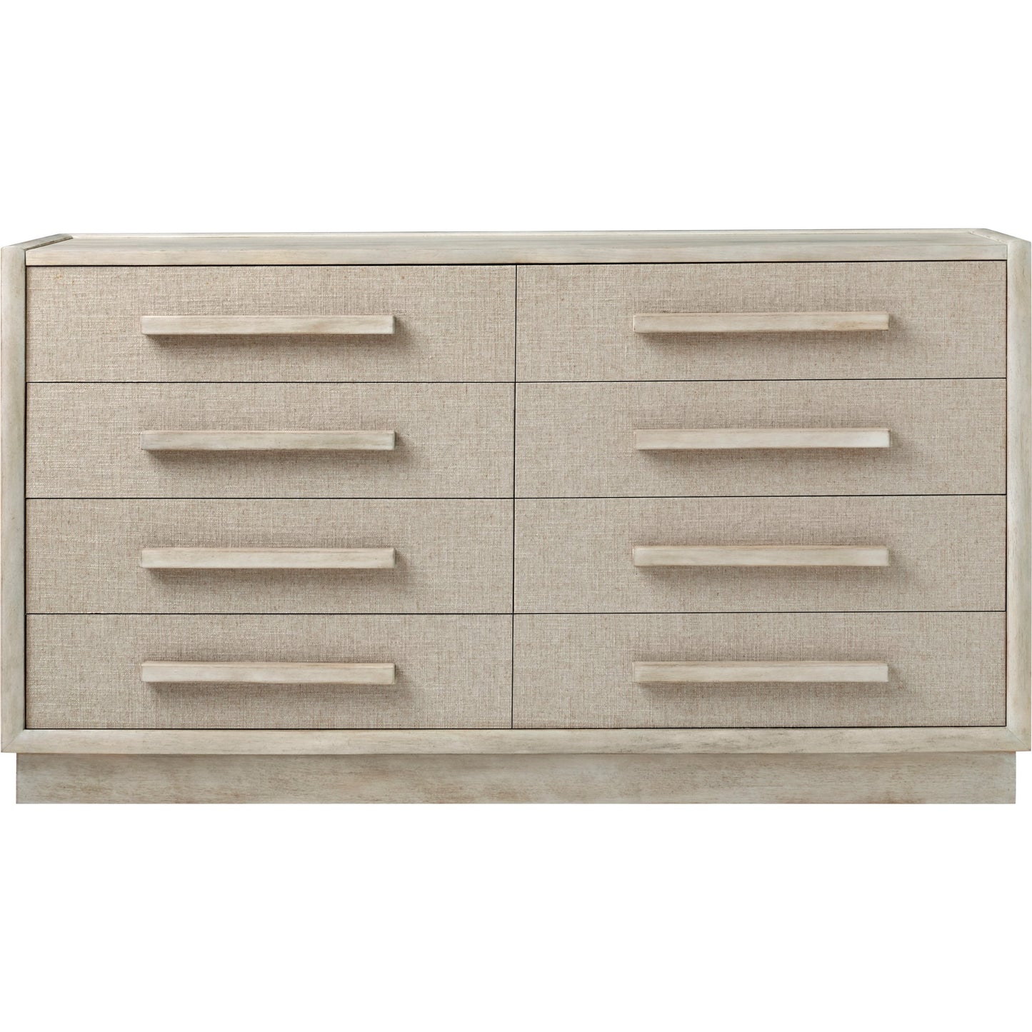 002 SI-2064976 | Additional Silo | Cotiere Dresser in Beige Linen by A.R.T. Furniture in beige linen. Made from parawood solids, mixed split cathedral and quarter white oak veneers, fabric in a modern style.