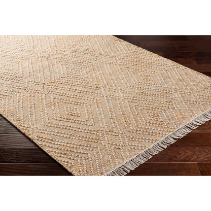 Adalyn AYD-2300 Rug by Livabliss in beige, camel, ivory. Made from main: 80% jute, main: 20% wool in a unique style.