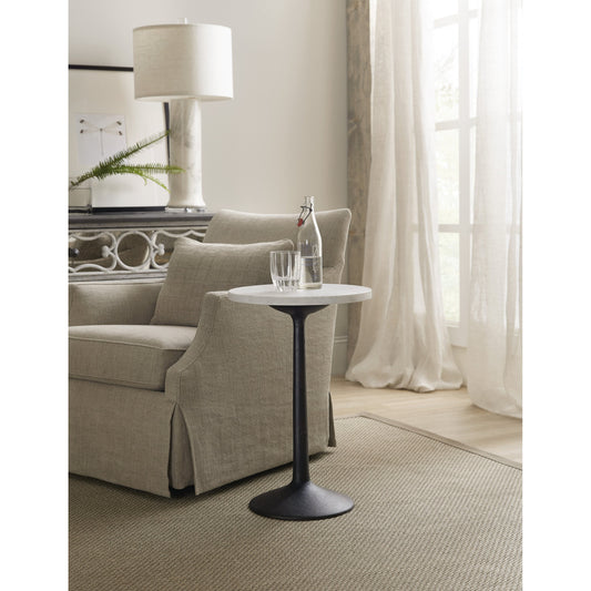 Beaumont Martini Table by Hooker Furniture in white, cream. Made from metal, stone in a modern style.