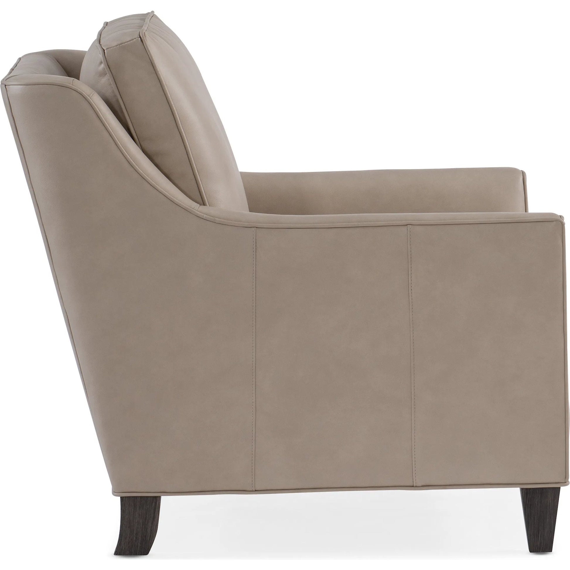 Christopher Stationary Chair by Bradington-Young by Hooker Furniture in stone. Made from leather in a unique style.
