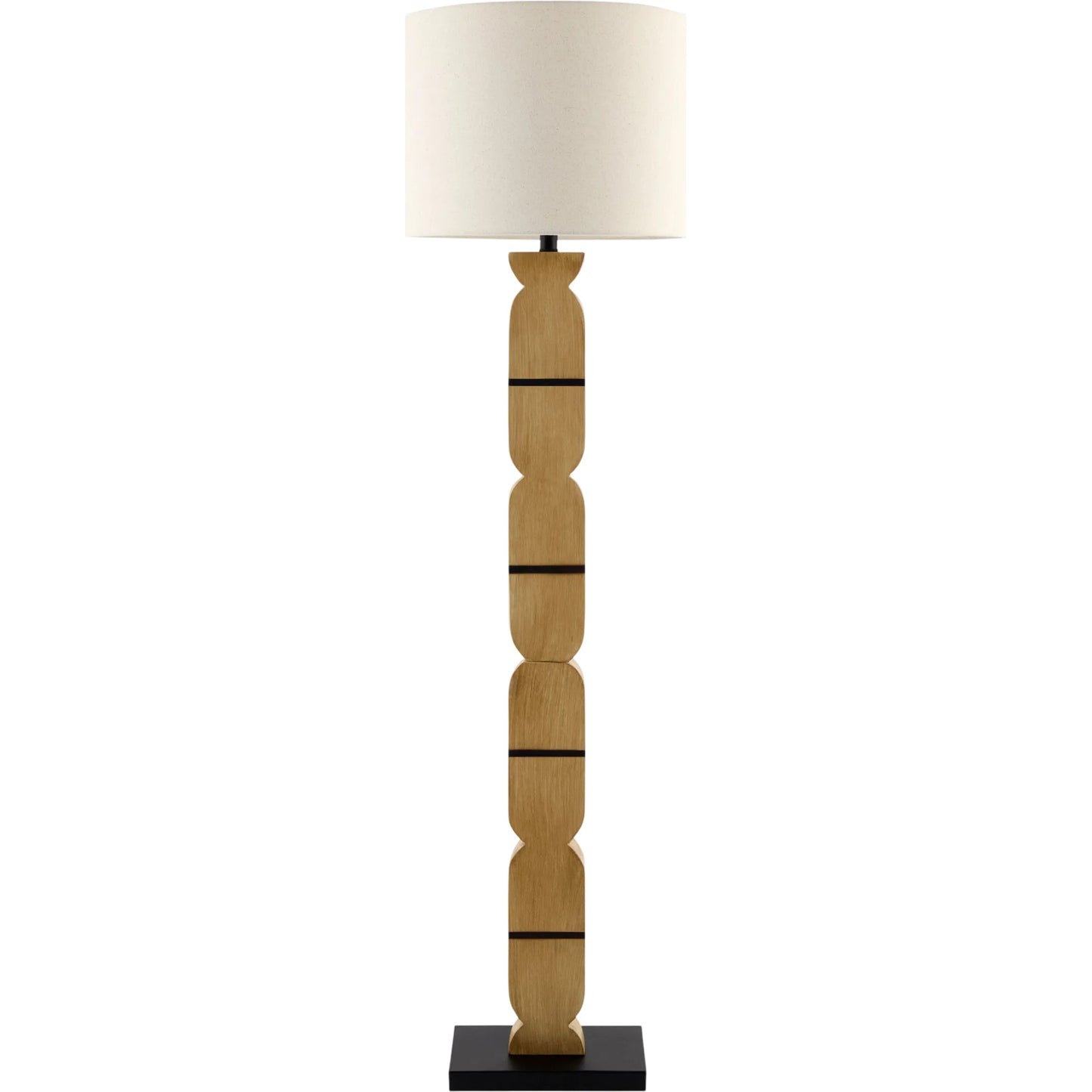 001 SI-2528544 | Primary Silo | Ayapel Accent Floor Lamp by Livabliss in brown and hand painted. Made from resin, iron, linen, plastic in a unique style.