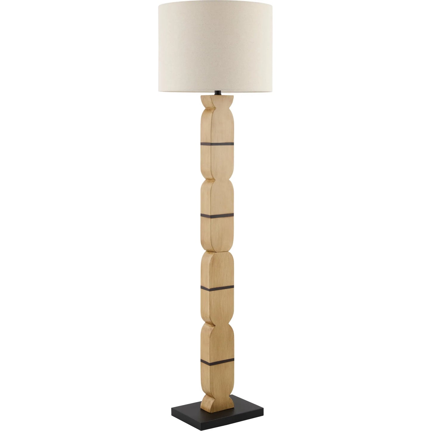 002 SI-2528544 | Additional Silo | Ayapel Accent Floor Lamp by Livabliss in brown and hand painted. Made from resin, iron, linen, plastic in a unique style.