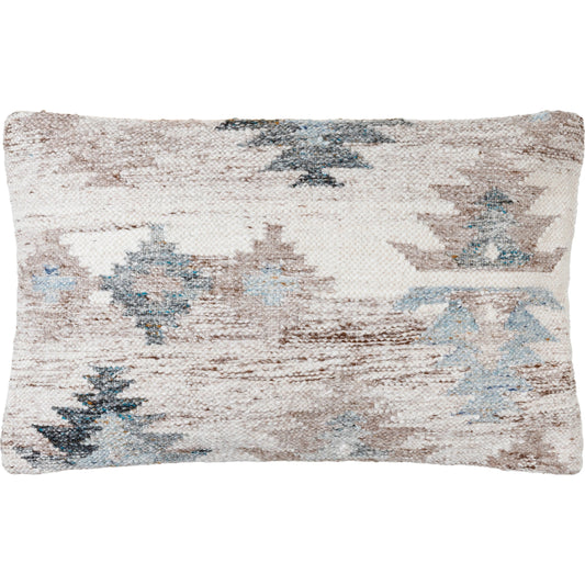 Alyssa Pillow - 479841 by Surya in pale slate, light silver, light grey, metallic - silver, pewter. Made from front: 100% polyester, back: 100% cotton in a modern style.