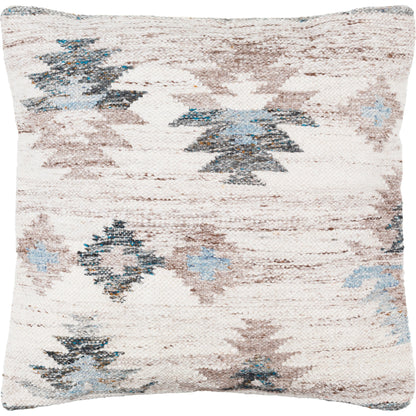 Alyssa Pillow - 479841 by Surya in pale slate, light silver, light grey, metallic - silver, pewter. Made from front: 100% polyester, back: 100% cotton in a modern style.