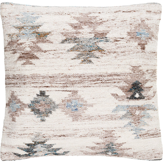 Alyssa Pillow - 479841 by Surya in pale slate, light silver, light grey, metallic - silver, pewter. Made from front: 100% polyester, back: 100% cotton in a modern style.