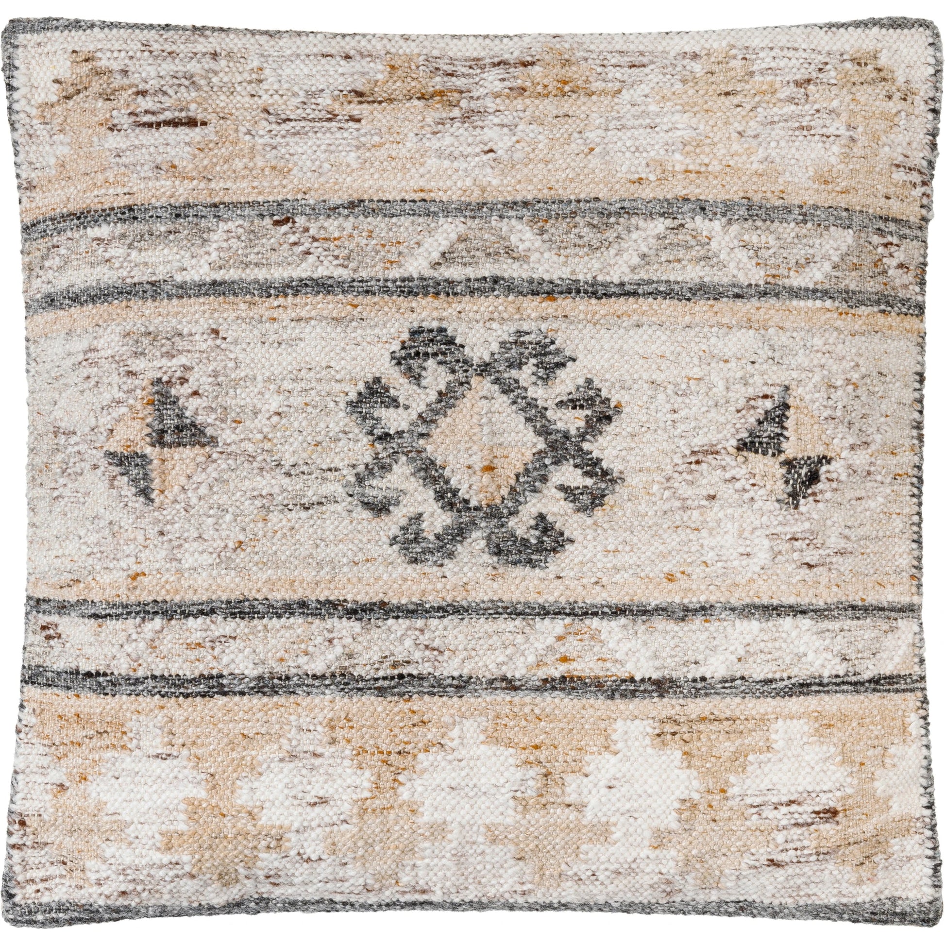 Alyssa Pillow - 479847 by Surya in pale slate, light silver, metallic - silver. Made from front: 100% polyester, back: 100% cotton in a modern style.