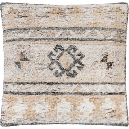 Alyssa Pillow - 479847 by Surya in pale slate, light silver, metallic - silver. Made from front: 100% polyester, back: 100% cotton in a modern style.