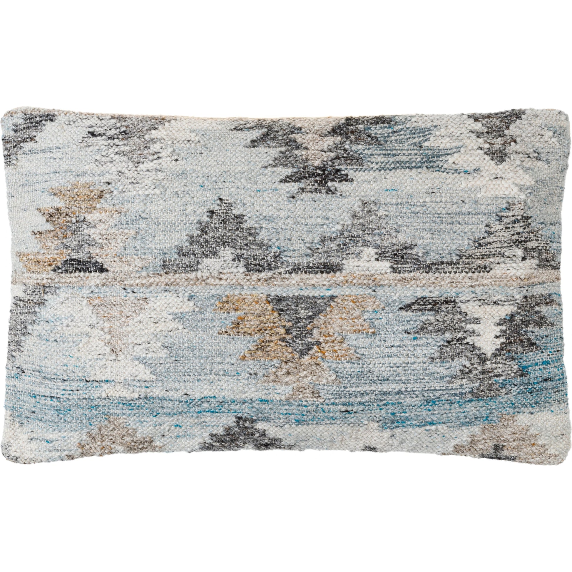 Alyssa Pillow - 479859 by Surya in silver, light silver, metallic - silver, pewter, sage. Made from front: 100% polyester, back: 100% cotton in a modern style.