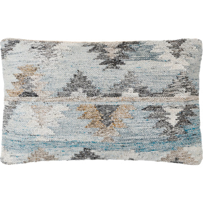 Alyssa Pillow - 479859 by Surya in silver, light silver, metallic - silver, pewter, sage. Made from front: 100% polyester, back: 100% cotton in a modern style.