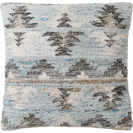 Alyssa Pillow - 479859 by Surya in silver, light silver, metallic - silver, pewter, sage. Made from front: 100% polyester, back: 100% cotton in a modern style.