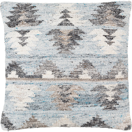 Alyssa Pillow - 479859 by Surya in silver, light silver, metallic - silver, pewter, sage. Made from front: 100% polyester, back: 100% cotton in a modern style.