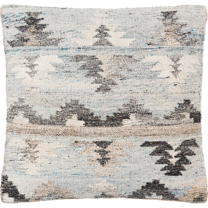 Alyssa Pillow - 479859 by Surya in silver, light silver, metallic - silver, pewter, sage. Made from front: 100% polyester, back: 100% cotton in a modern style.