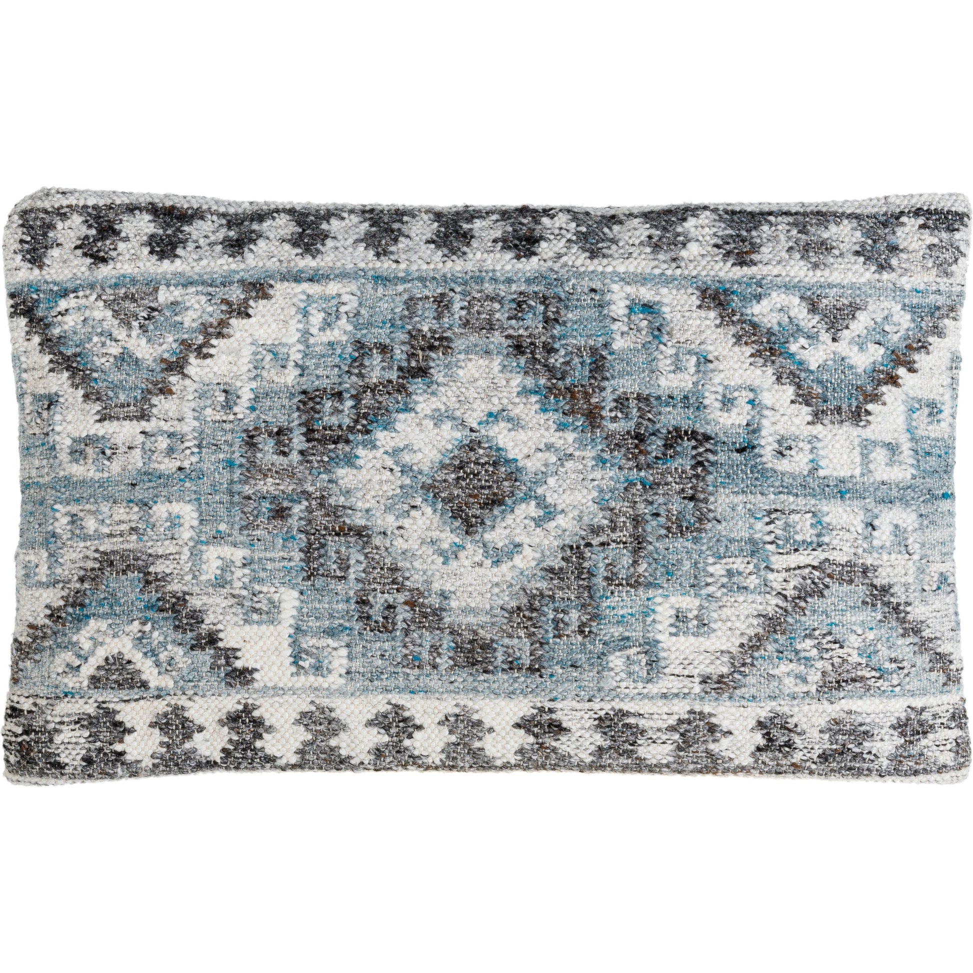 Alyssa Pillow - 479865 by Surya in pewter, grey, sterling grey, slate, light silver. Made from front: 100% polyester, back: 100% cotton in a modern style.