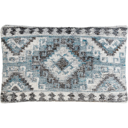 Alyssa Pillow - 479865 by Surya in pewter, grey, sterling grey, slate, light silver. Made from front: 100% polyester, back: 100% cotton in a modern style.