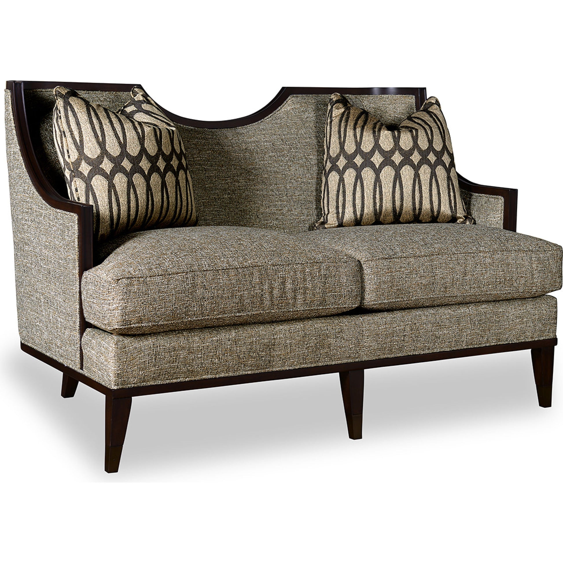 Harper Mineral Loveseat by A.R.T. Furniture in gray and mink. Made from fabric in a transitional style.