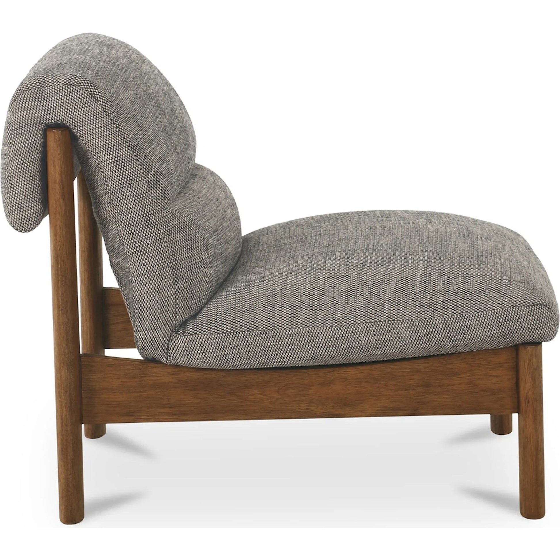 Pierce Accent Chair by Moe's Home Collection. Made from 100% polyester, solid rubber wood, plywood frame, rubber wood leg with plastic glider, foam, dacron, fiber seat in a unique style.