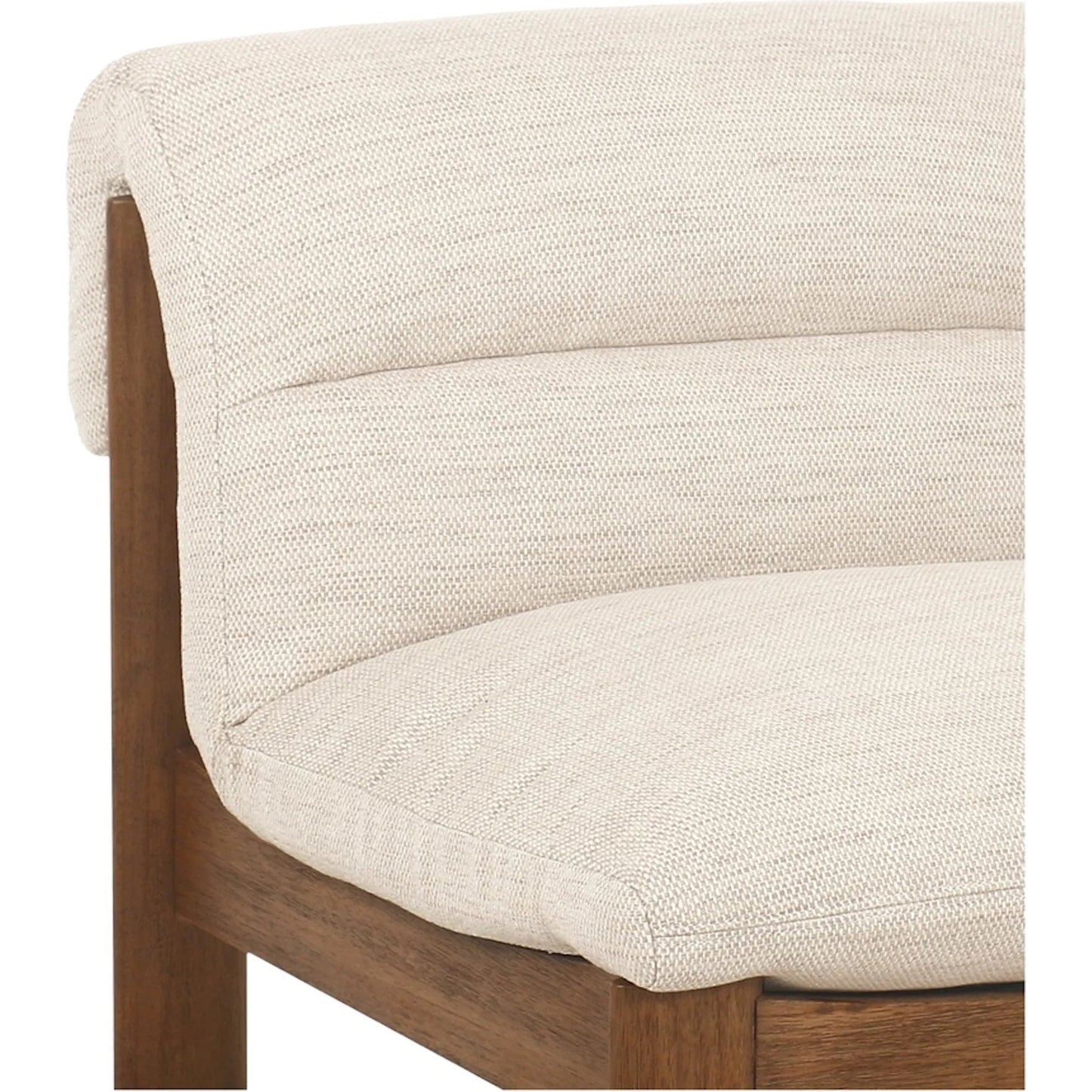 017 SI-2527890 | Closeup | Pierce Accent Chair by Moe's Home Collection. Made from 100% polyester, solid rubber wood, plywood frame, rubber wood leg with plastic glider, foam, dacron, fiber seat in a unique style.