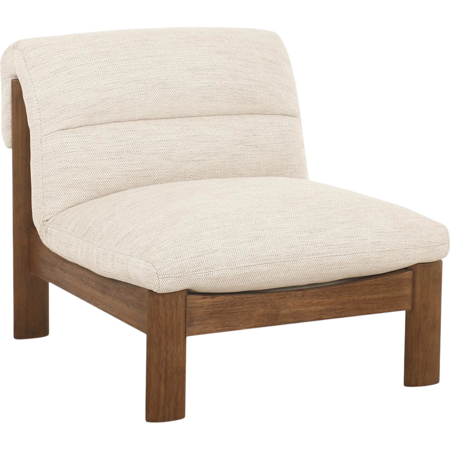 013 SI-2527890 | Primary Silo | Pierce Accent Chair by Moe's Home Collection. Made from 100% polyester, solid rubber wood, plywood frame, rubber wood leg with plastic glider, foam, dacron, fiber seat in a unique style.