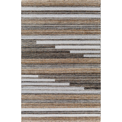 Azalea Rug - 32195 by Surya in black, tan, taupe, white, brown. Made from 100% recycled pet yarn in a unique style.