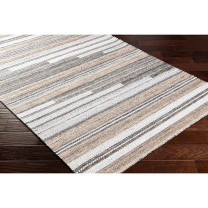 Azalea Rug - 32195 by Surya in black, tan, taupe, white, brown. Made from 100% recycled pet yarn in a unique style.