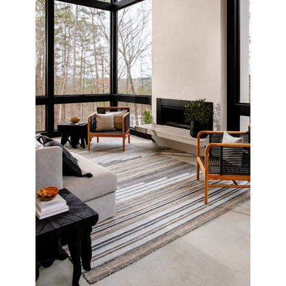 Azalea Rug - 32195 by Surya in black, tan, taupe, white, brown. Made from 100% recycled pet yarn in a unique style.