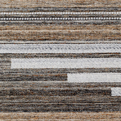 Azalea Rug - 32195 by Surya in black, tan, taupe, white, brown. Made from 100% recycled pet yarn in a unique style.