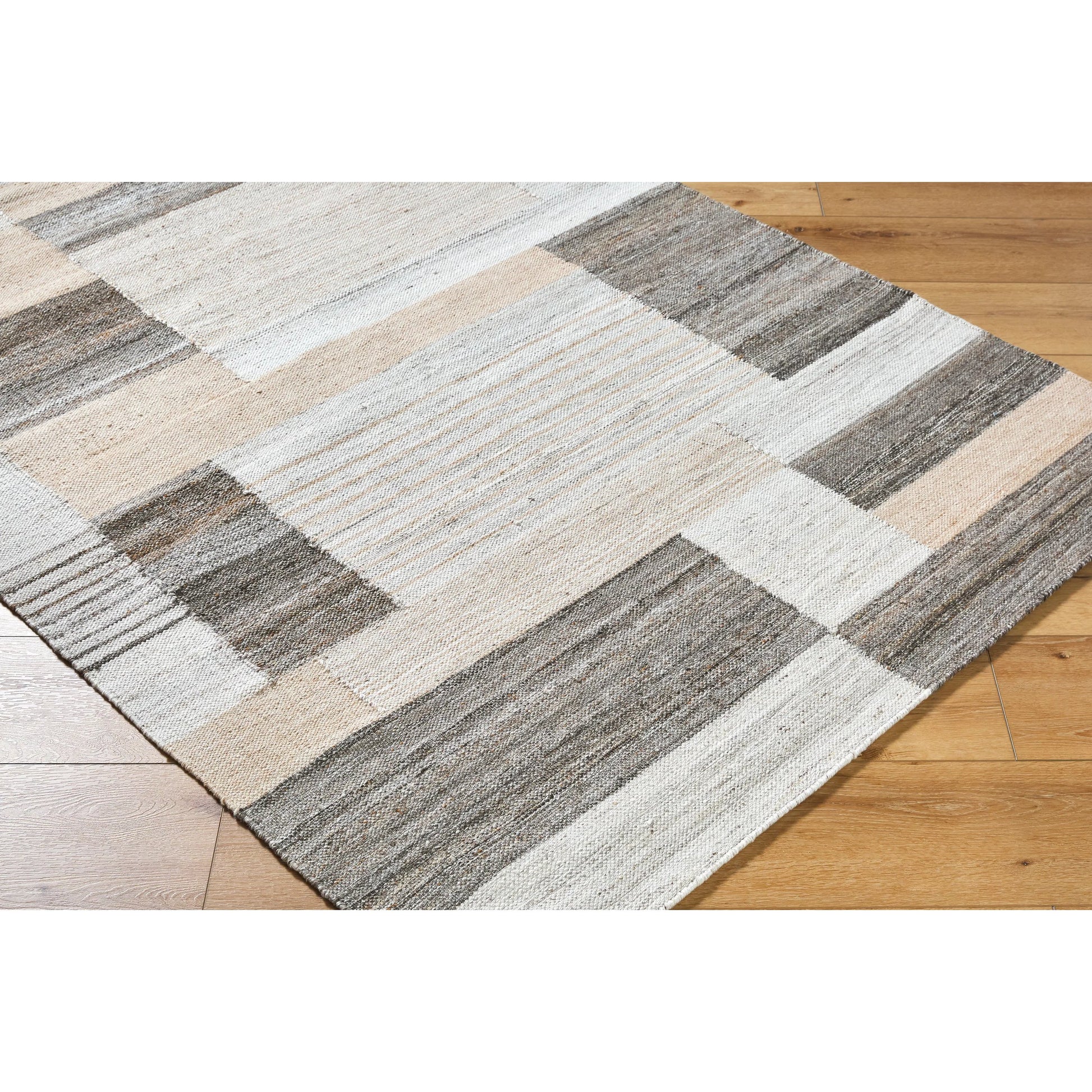 Azalea Rug - 531195 by Surya in ivory, sandstone, charcoal, taupe, slate gray. Made from recycled pet yarn in a unique style.