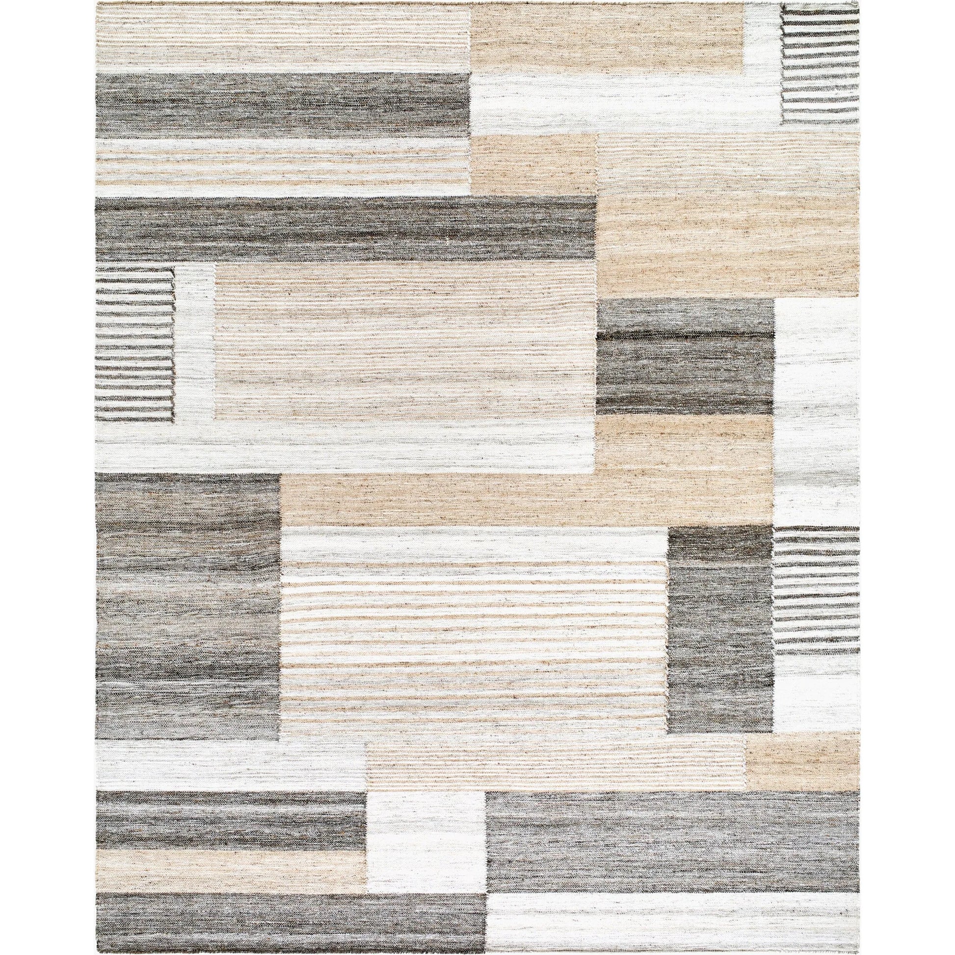 Azalea Rug - 531195 by Surya in ivory, sandstone, charcoal, taupe, slate gray. Made from recycled pet yarn in a unique style.