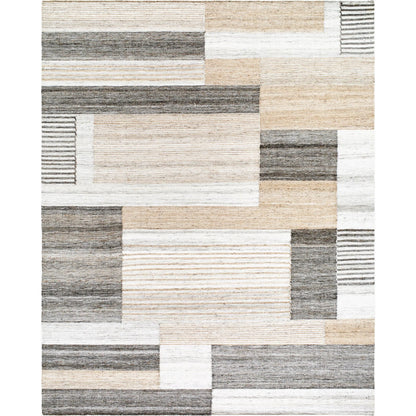 Azalea Rug - 531195 by Surya in ivory, sandstone, charcoal, taupe, slate gray. Made from recycled pet yarn in a unique style.