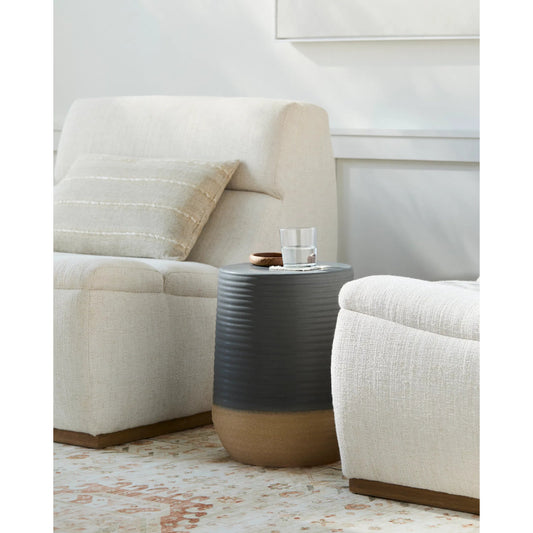 Terraza End Table - 538706 by Surya in top: gray, khaki, base: gray and glazedglazed. Made from ceramic in a modern style.