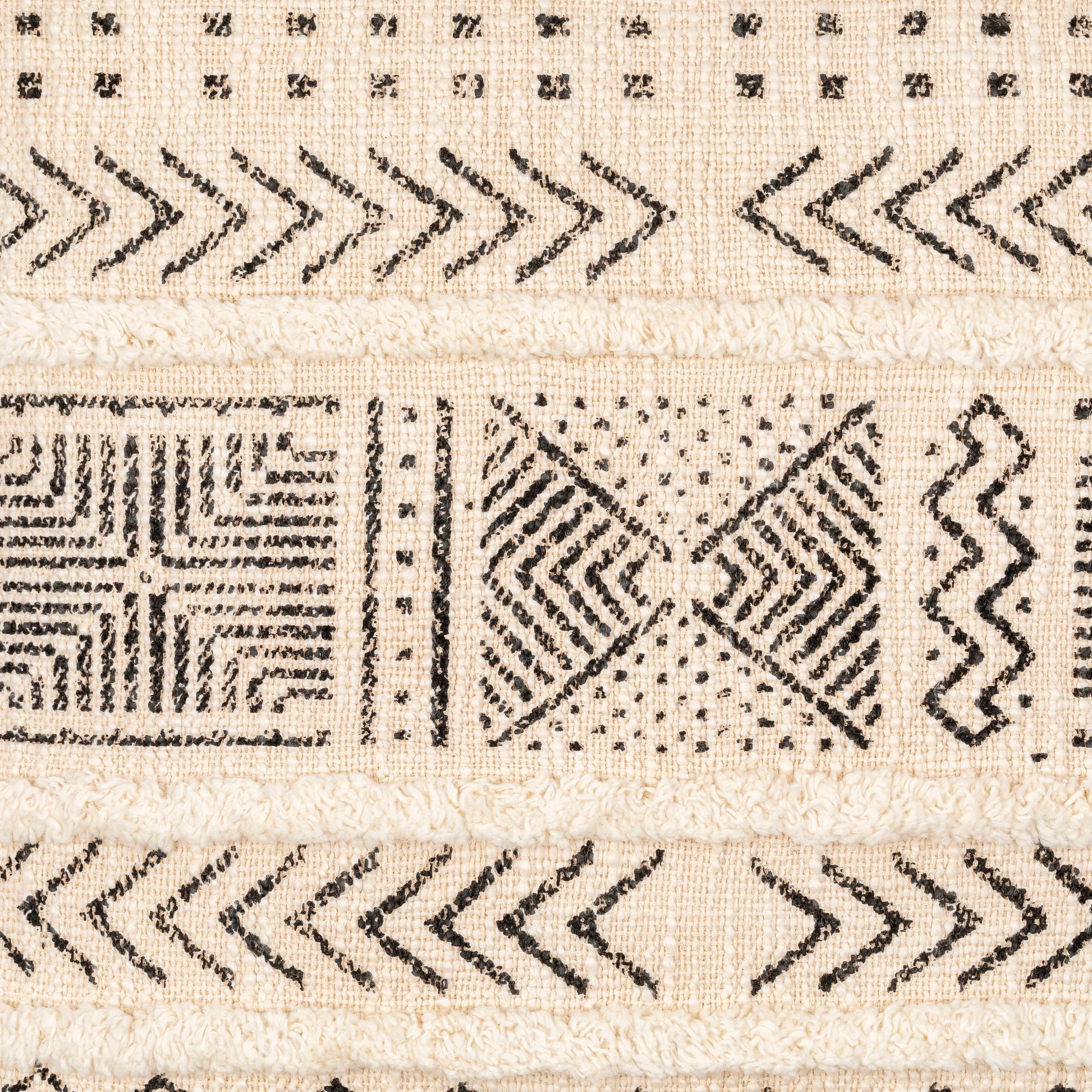 Azibo Pillow - 32147 by Surya in black, cream. Made from 100% cotton in a eclectic & global style.