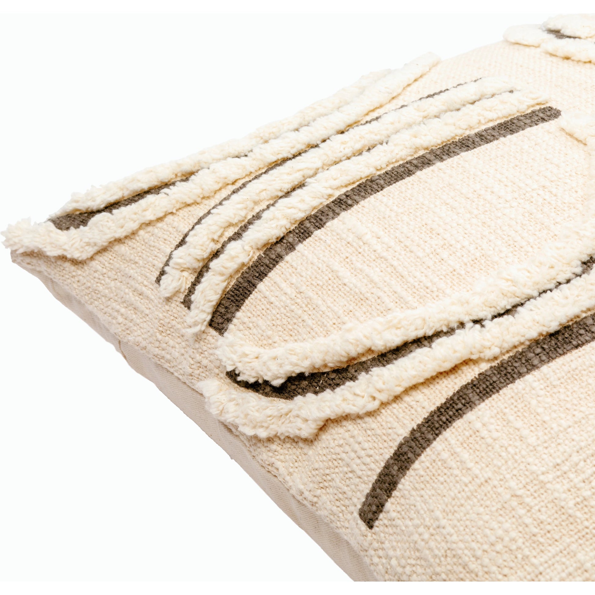 Azibo Pillow - 10416 by Surya in charcoal, cream. Made from 100% cotton in a eclectic & global style.