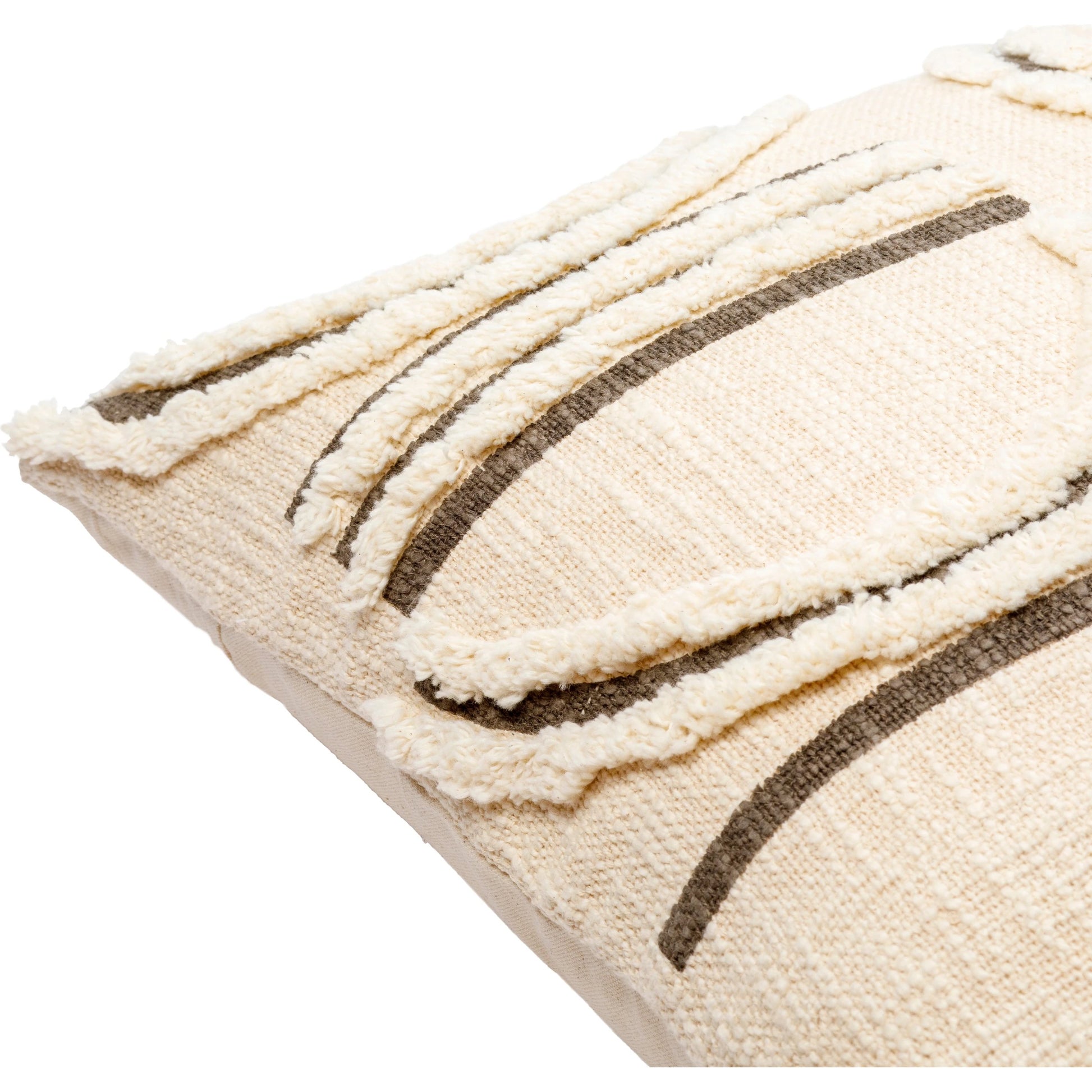 Azibo Pillow - 10416 by Surya in charcoal, cream. Made from 100% cotton in a eclectic & global style.