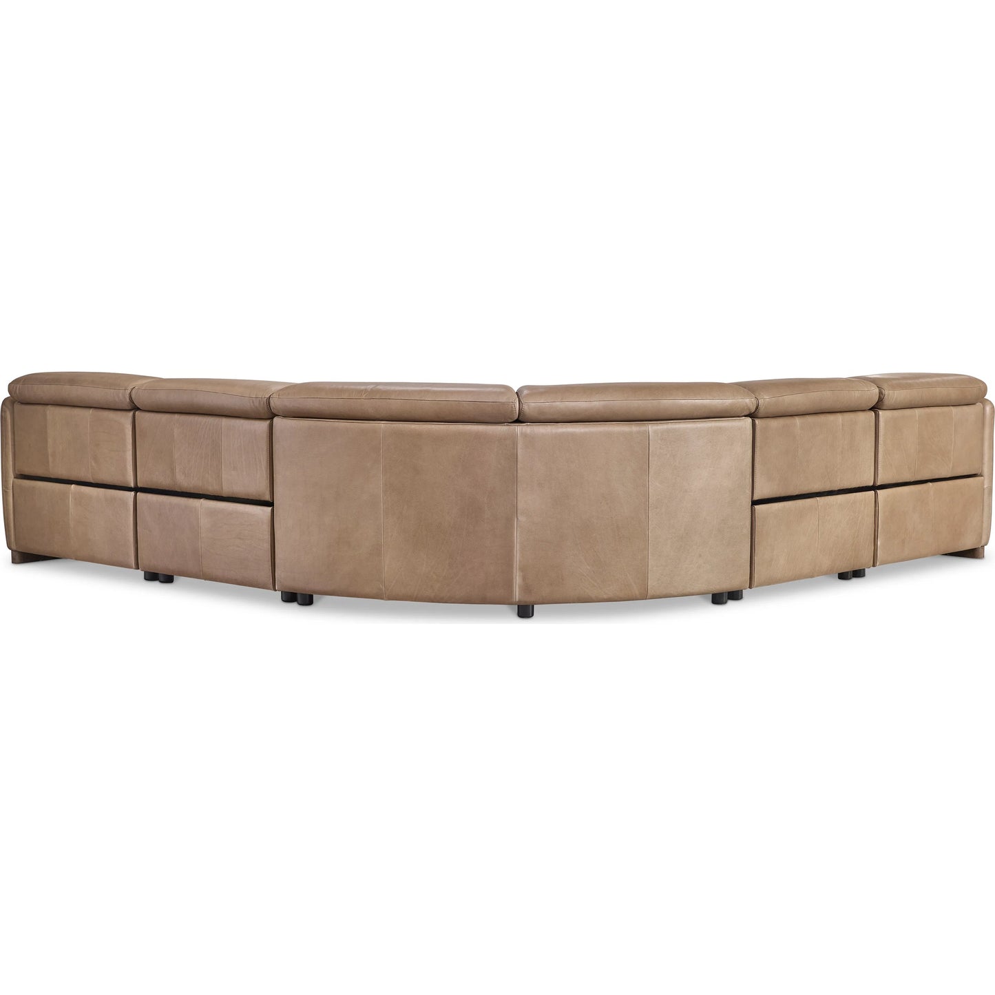 004 SI-2539289 | Additional Silo | Alta 5-PIECE Leather Power Motion Sectional by Bernhardt in beige, tan. Made from leather in a unique style.